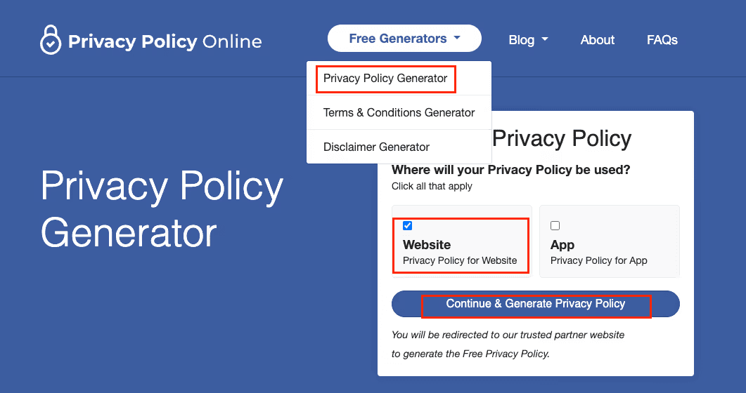 Privacy Policy Generrator